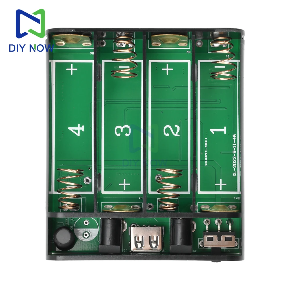 Kit de fuente de alimentación de respaldo de caja de batería de alta potencia sin soldadura 18650 de 4 celdas 5V 16V con interruptor DC5.5 * 2.1mm - imagen 3