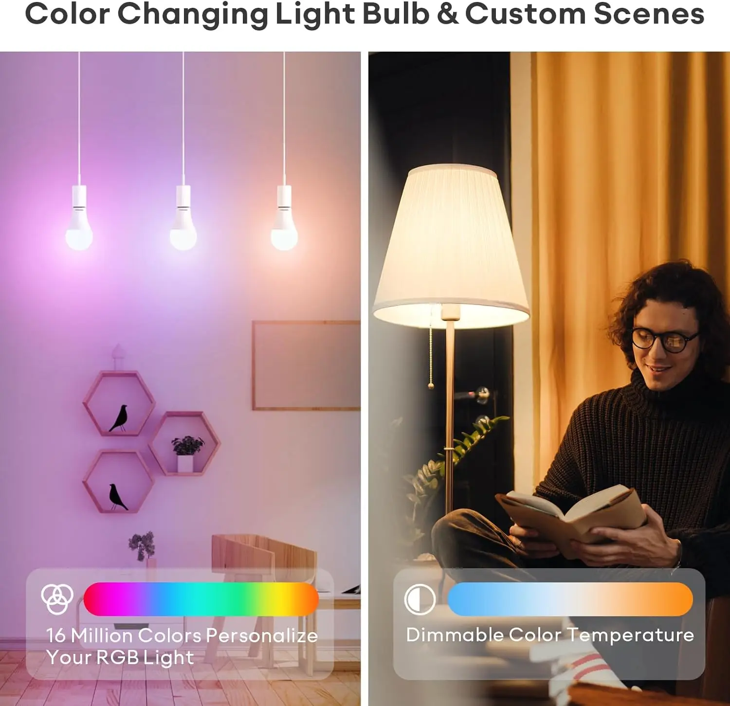 Tuya 15W 18W WiFi bombilla inteligente E27 RGB lámpara LED inteligente regulable lámpara de noche blanca cálida Google Home Alexa Control de voz - imagen 4