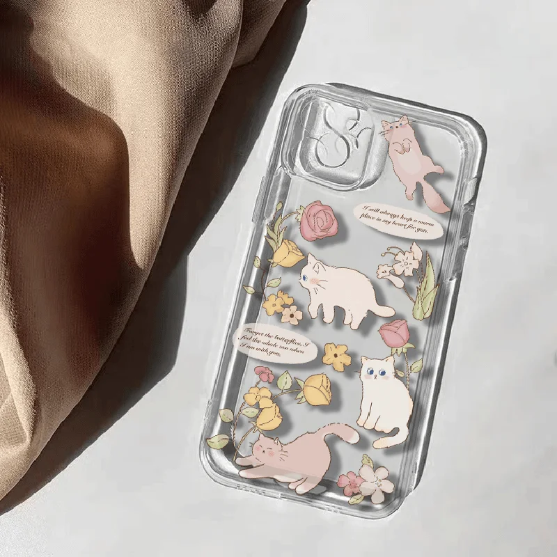 Funda de teléfono Kawaii coreana Sunshine Cat para Infinix Note 40 30i 12 11 10 Zero 30 20 Smart 9 8 7 6 5 VIP Pro Plus 4G 5G cubierta transparente - imagen 4
