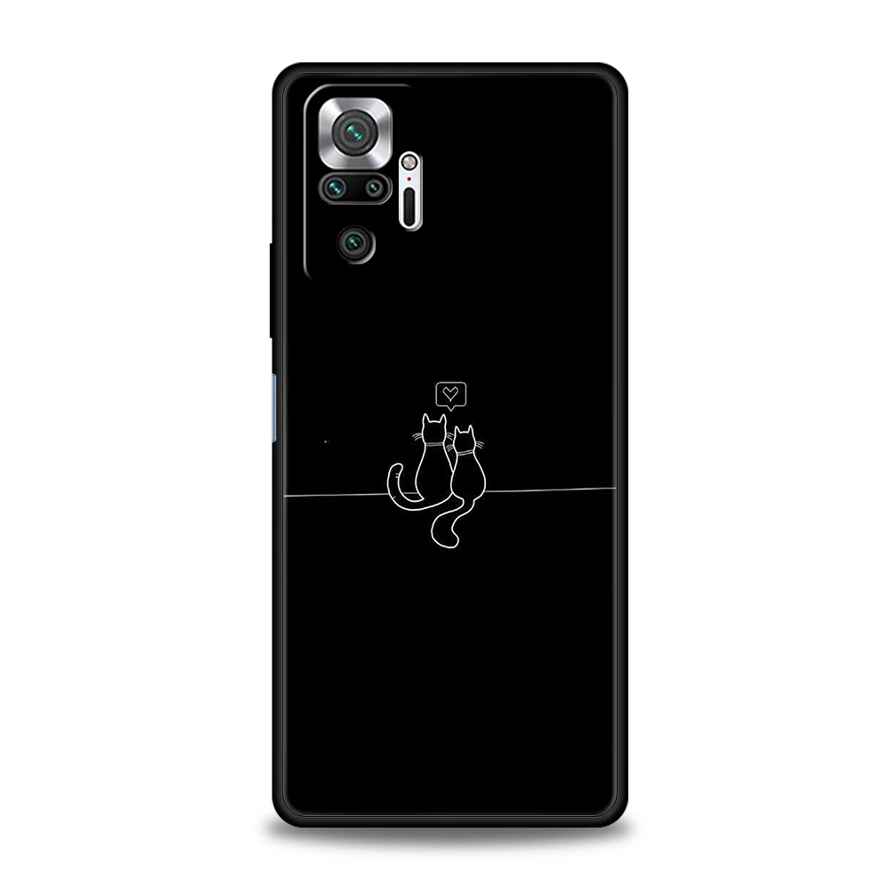 Funda de teléfono Cat Line Black Cats para Xiaomi Redmi Note 14 13 12 10 11 Pro Plus 14C 13C 12C 10C 9C 5G funda suave de TPU - imagen 5