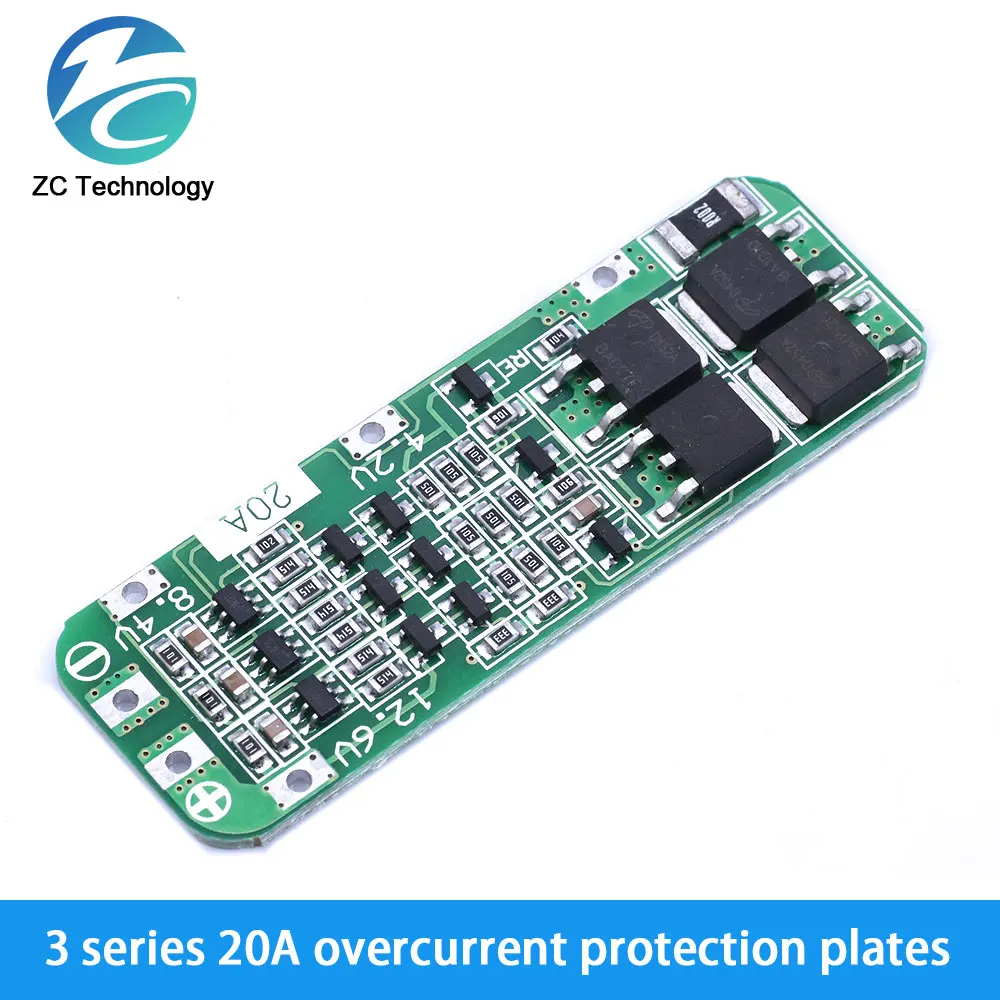 Placa de protección para cargador de batería de litio 3S/4S, 20 40A 60A, 18650 BMS, Motor de taladro 11,1 V 12,6 V/14,8 V 16,8 V - imagen 3