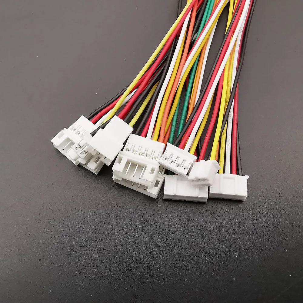 5/10 pares Micro JST PH 2,0 2P 3P 4P 5P 6Pin macho hembra enchufe Cable conector 26AWG 100mm - imagen 3