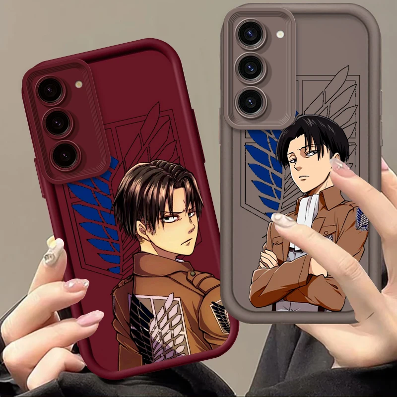 Funda de teléfono de Anime Attack On Titan para Samsung Note 20, S24, S23, S22, S21, S20 Ultra Plus FE, A25, A23, A22, A55, A35, 5G - imagen 3