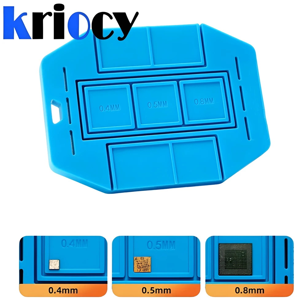 Almohadilla de silicona BGA, estera aislante, plantilla Universal BGA, Base magnética para CPU IC, soldadura de Chip, herramientas de Reballing BGA
