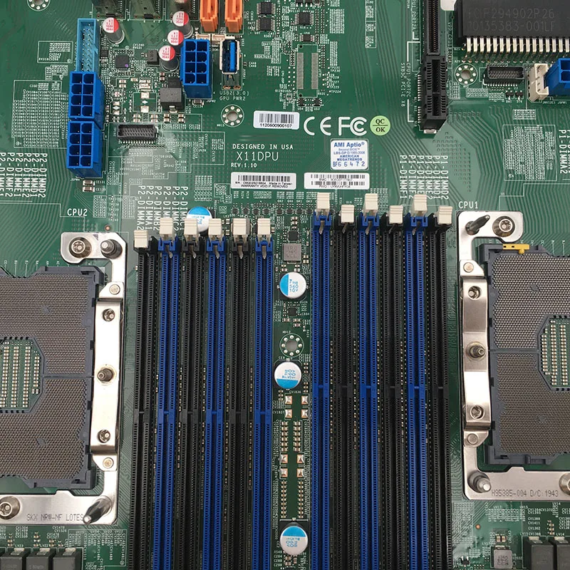 X11DPU para placa base de servidor Supermicro NVMe x4 porta interna procesadores escalables LGA-3647 DDR4 PCI-E 3,0