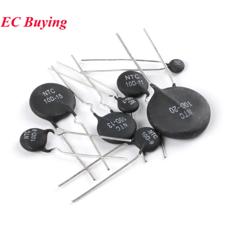 10 uds/1pc NTC 10D NTC10D termistor 10D-5 -7 10D-9 10D-11 10D-13 10D-15 10D-20 resistencia térmica de coeficiente de temperatura negativo - imagen 5