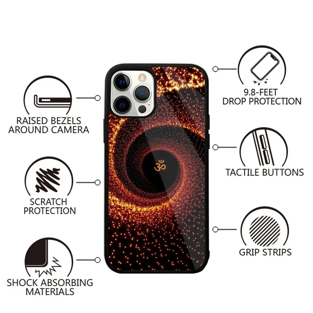 Funda de teléfono con diseño de Mandala para Yoga Om, carcasa magnética de carga inalámbrica para iPhone 15,14,13,12,11,Plus,Pro,Max Mini Magsafe - imagen 5