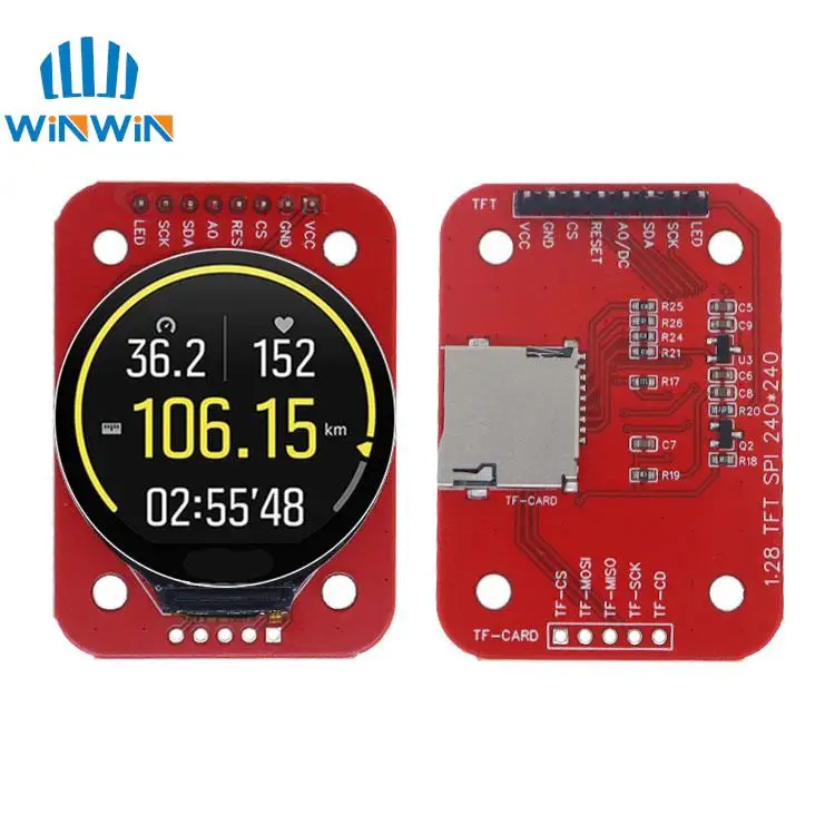 Módulo de pantalla TFT LCD de 1,28 pulgadas, controlador RGB redondo de 240x240, GC9A01, interfaz SPI de 4 cables, PCB de 240x240 para Arduino - imagen 4