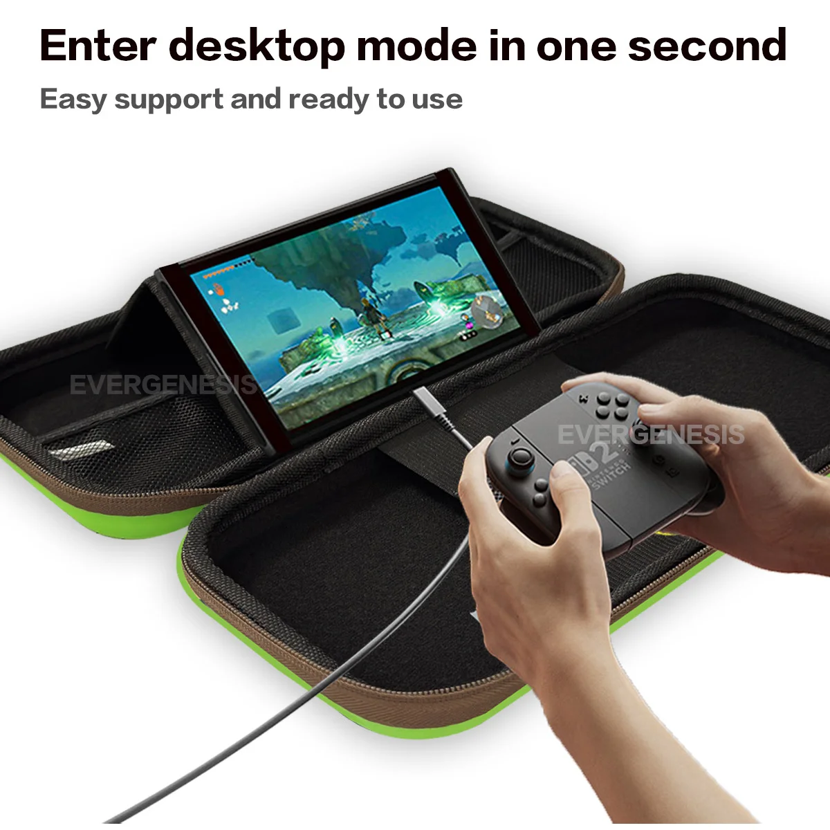 Estuche de transporte duro portátil para Switch 2, bolsa de almacenamiento, cubierta de PU a prueba de golpes para accesorios de consola de juegos Switch 2 - imagen 3