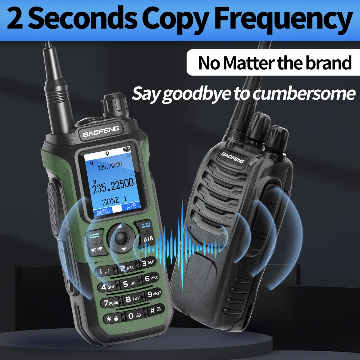 Baofeng UV 21 GPS Walkie Talkie 10W Frecuencia de copia inalámbrica AM/FM Banda completa Radio impermeable de largo alcance UV-17 PRO GPS actualizado - imagen 4