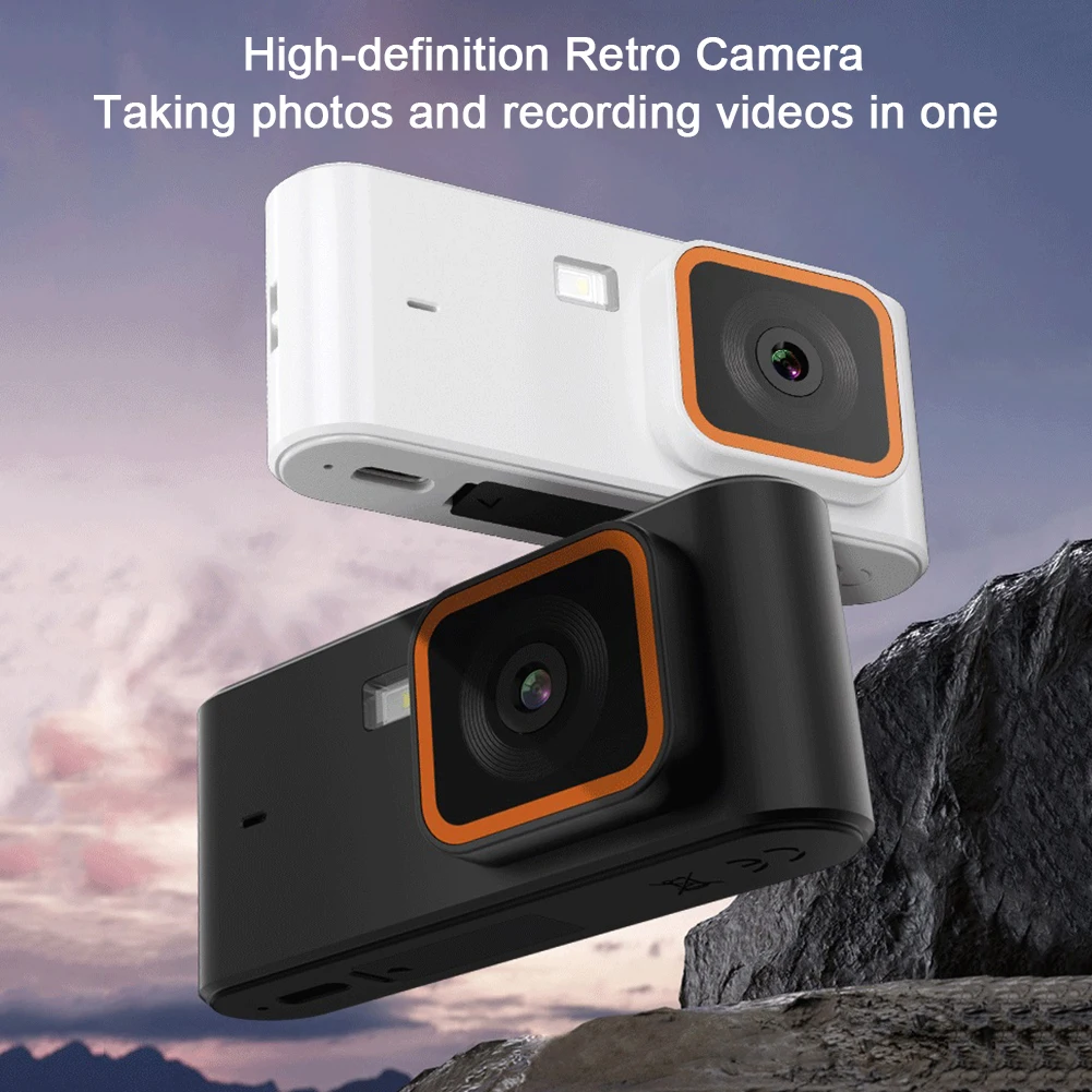 Cámara digital D100 4K Pantalla IPS de 1,47 pulgadas Cámara compacta retro HD 1080P Cámara pequeña de vlogging para principiantes de fotografía