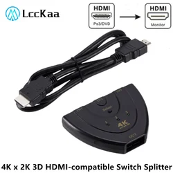 LccKaa-Switch Conmutador HDMI 3 Puertos 1080p 1.4b – Hub Multimedia