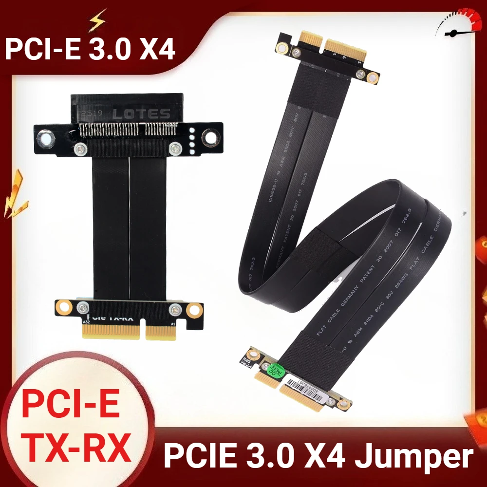 Cable de puente PCIe 3,0 x4 a x4 macho a macho adaptador PCIE x4 Gen3.0 TX-TX extensión directa TX-RX Cable extensor de servidor de intercambio de señal - imagen 2