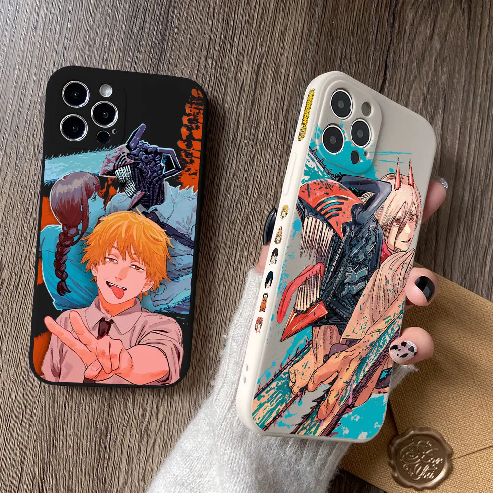 Funda de teléfono de hombre de motosierra de Anime para Vivo V30e, V29, V25, V21, Y50, Y36, Y35, Y28, Y22, Y21, Y20, Y17, Y16, Y15s Pro, 4G, 5G, cubierta de borde recto - imagen 3