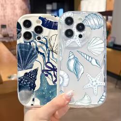 Funda con tema Seashell Ocean Life para Samsung Galaxy S25 Ultra S24 FE S23 S22 Plus A56 5G A55 A15 A16 A36 A54 A34 A53 A35 A14