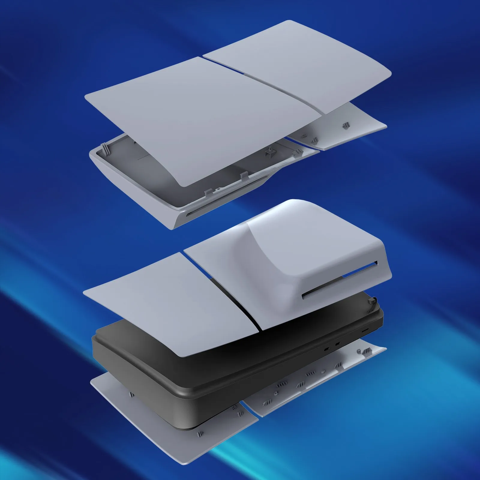 Funda rígida ABS de primera calidad limitada para 30 ° aniversario, placa frontal de repuesto con piel de logotipo y paneles adhesivos 30 para consola PS5 Slim - imagen 3