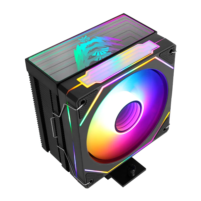 QiuzAim-ventilador ARGB negro de 120mm, el mejor enfriador de Cpu X79 X99 para juegos, tubo de calor 4/6, instalación refrigerada por aire LGA115x 1200 1700 2011 AM5 AM4 - imagen 3