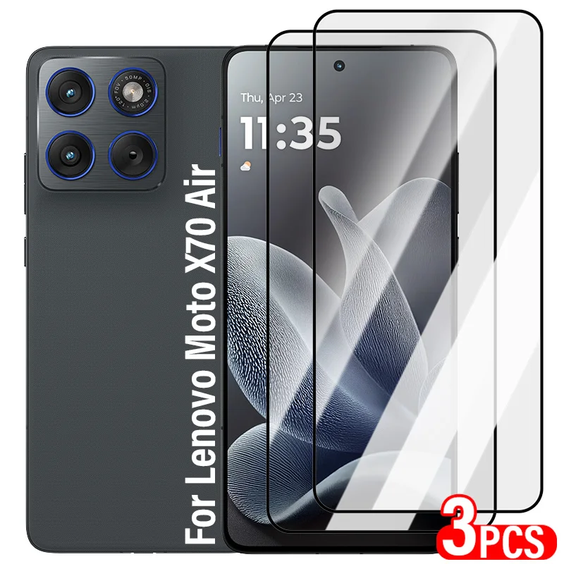 Vidrio templado curvo completo para Lenovo Moto X70 Air 5G HD protectores de pantalla transparentes películas para Lenovo Moto X70Air Accesorios