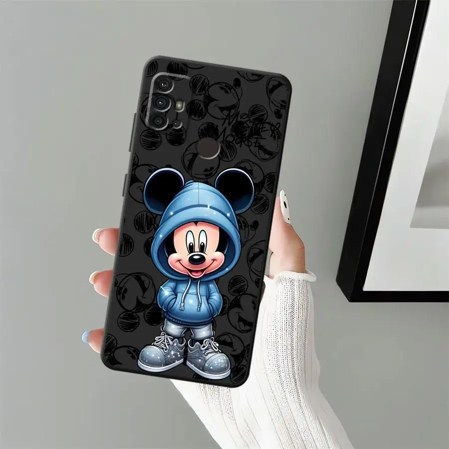 Funda de teléfono suave negra de Minnie de Disney para Motorola Mot G60 G53 G30 G52 G71 G32 Edge 20 Pro 30 Lite G60s G51 G73 G22 Edge40 - imagen 5