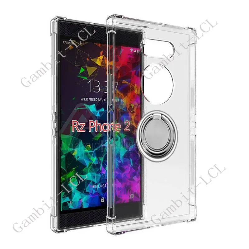 Para Razer Phone 2 Phone2 5,72 "soporte de anillo trasero funda de teléfono silicona suave TPU Original a prueba de golpes - imagen 2
