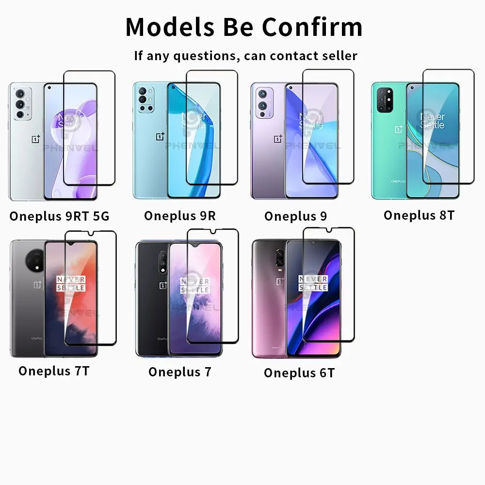 Vidrio Protector para Oneplus 9, Protector de pantalla de cubierta completa para Oneplus 9rt 8T 9R, película de vidrio templado oleofóbico - imagen 4