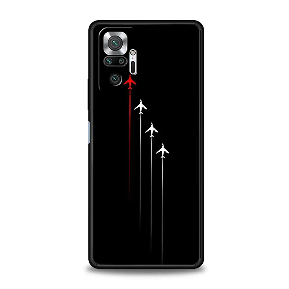 Funda de teléfono para Xiaomi Redmi Note 14 13 12 5G 11 10 Pro Plus 4G 9S 9 14C 13C 12C 10C 9C 9A funda suave patrón de avión Premium - imagen 4