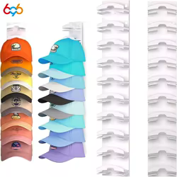 Nuevo estante para sombreros de béisbol de 10 rejillas, estante de almacenamiento para sombreros, colgador de armario para ahorro de espacio, exhibición de sombreros para la pared y la puerta para tienda en casa