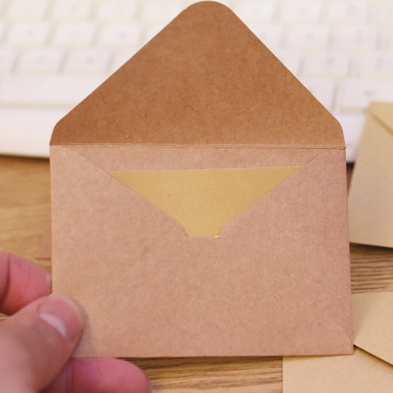 10 tarjetas de felicitación en blanco de piezas con sobres tarjetas de agradecimiento DIY sobre postales - imagen 4