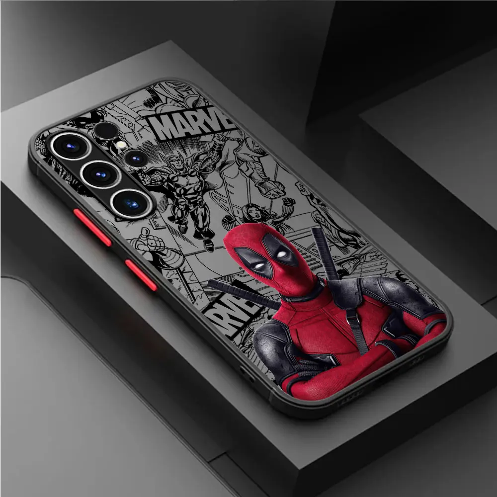 Funda de lujo Marvel Deadpool, funda dura para teléfono de PC para Samsung Galaxy S23 FE S9 S24 Plus S22 S23 Ultra S20 FE S10 Plus S21 - imagen 3