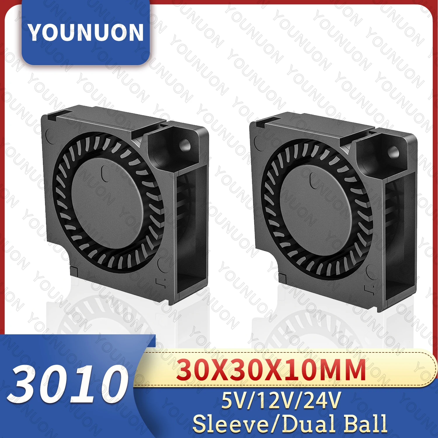 Ventilador YOUNUON 30mm DC 5V-12V-24V Impresora 3D Doble Rodamiento - imagen 3