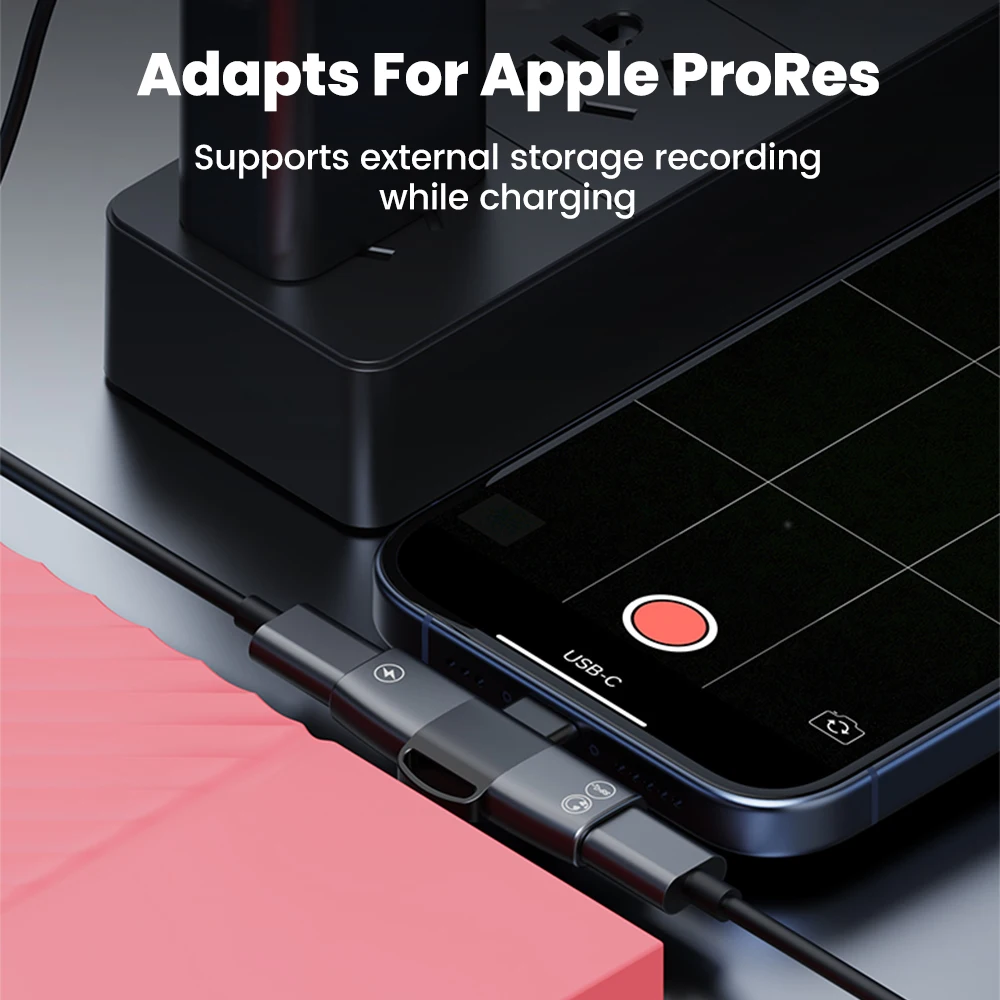 Adaptador de Audio 2 en 1 tipo C USB C a doble tipo C/3,5 MM Jack adaptador divisor de auriculares convertidor de carga USB C para iPhone 15 16 - imagen 5