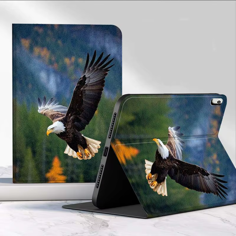 Funda con patrón de arte de águila Animal para iPad Pro Mini 1, 2, 3, 4, 5, 6, 7, 7. a generación, 12,9, 10,5, 13, 11, 7,9, 8,3, M4 pulgadas - imagen 2