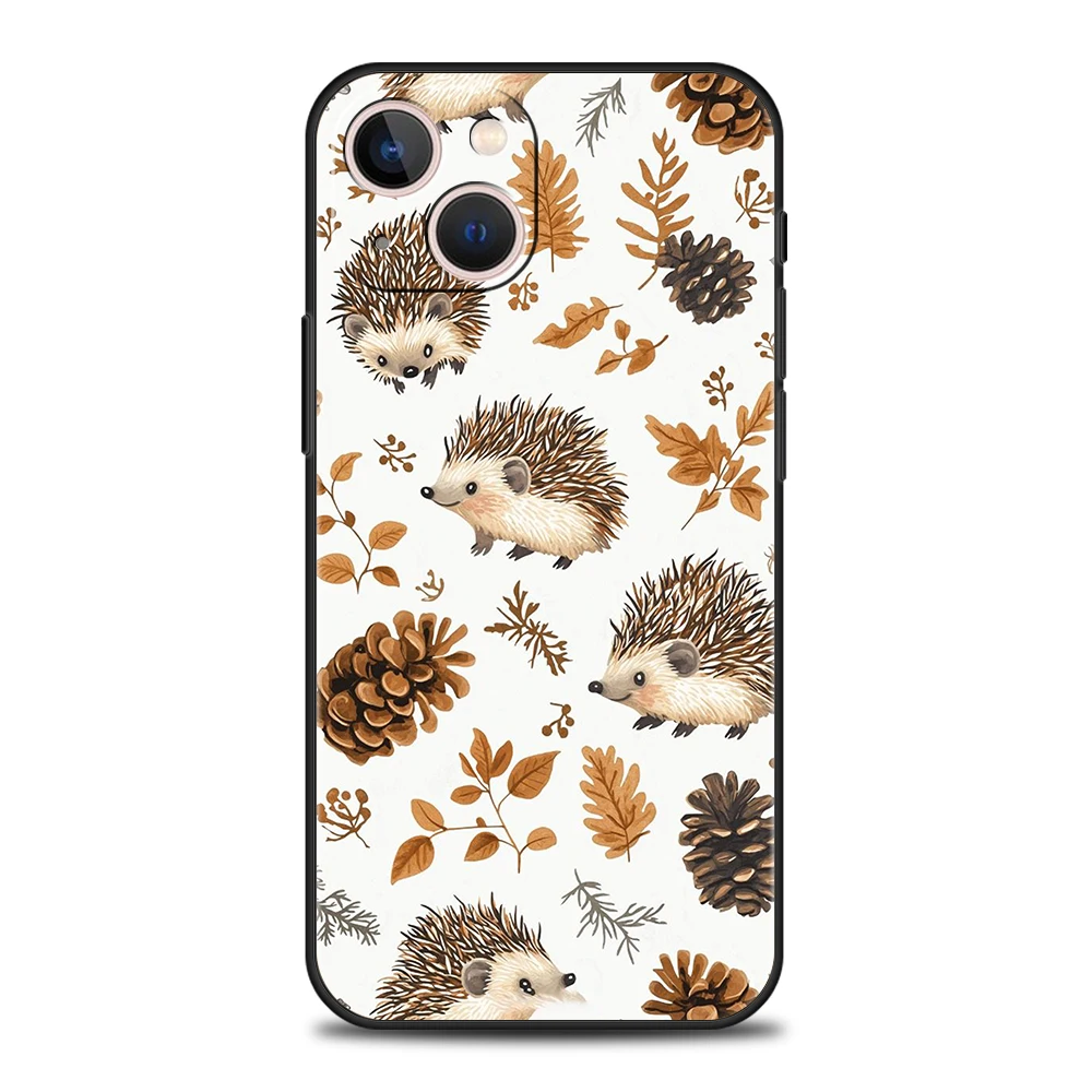 Funda de teléfono suave de TPU de lujo para iPhone 17 Air 16E 16 11 15 14 Pro MAX 12 13 7 8 Plus X XR XS SE 2022 cubierta lindo pequeño erizo - imagen 3