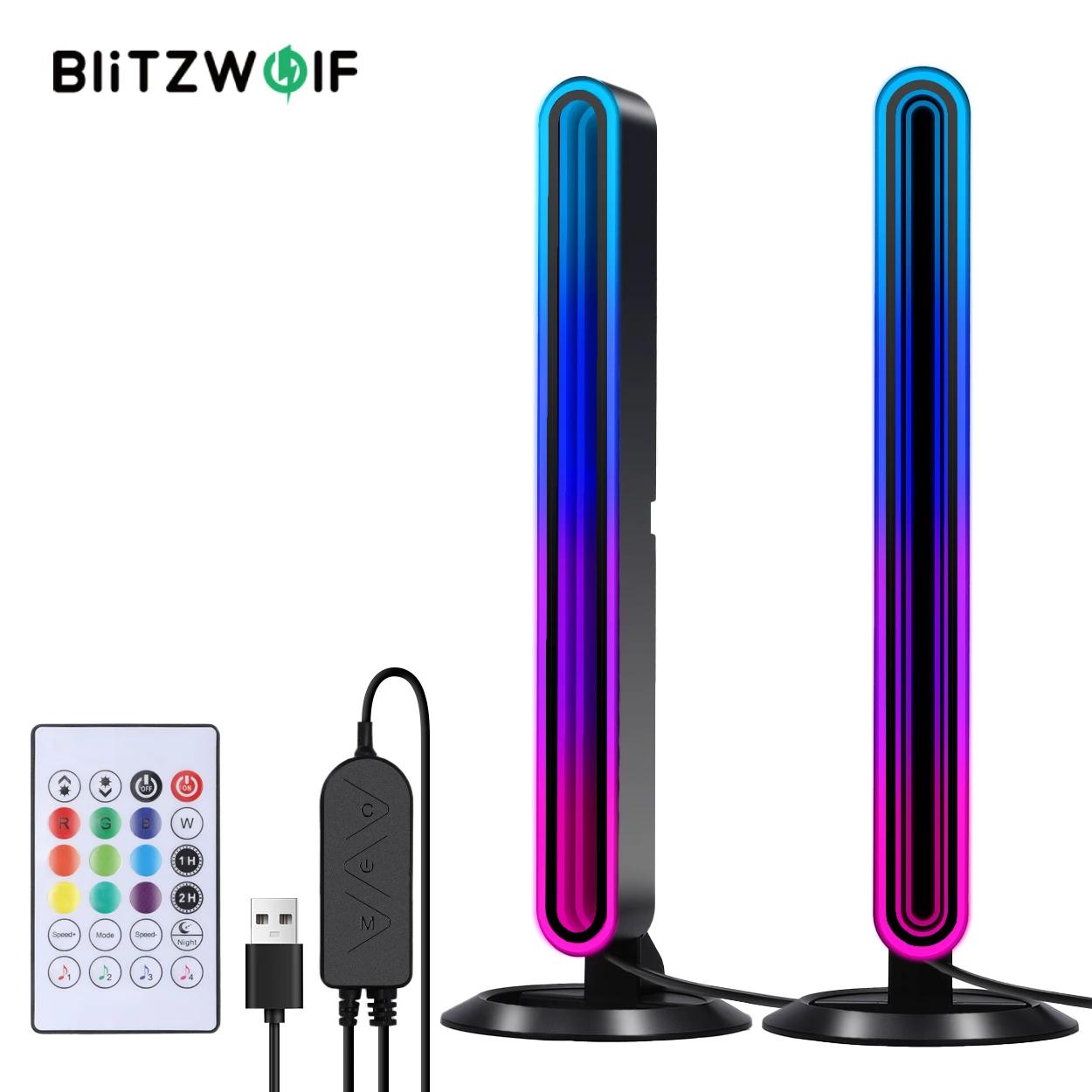 BliitzWolf BW-AL1 y nuevo CML4 RGB ESports, luz ambiental de escritorio, monitores LED para videojuegos, accesorios, Control inalámbrico por aplicación para PC