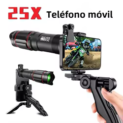 Kit de teleobjetivo para teléfono 25X, soporte para teléfono, estabilizador de trípode portátil, Zoom de alta potencia, concurso de conciertos, observación al aire libre, Animal