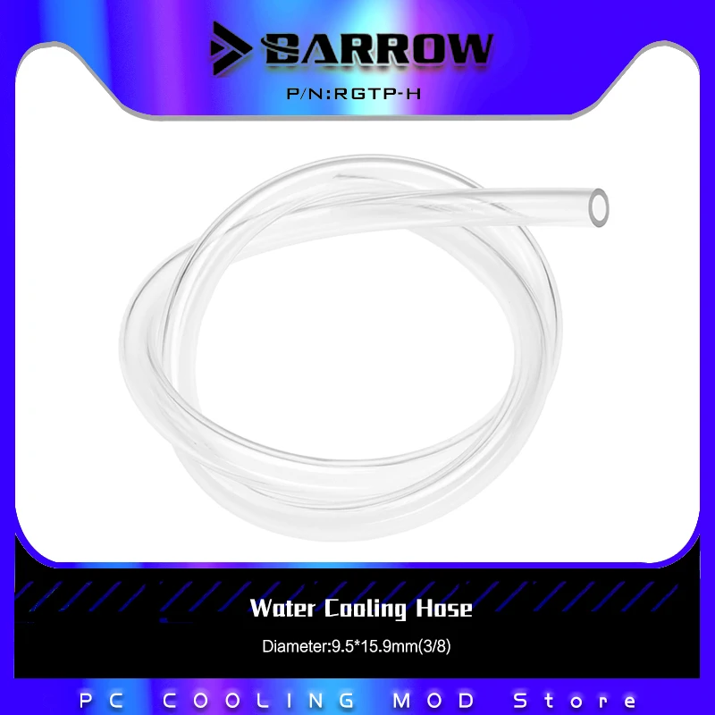 Barrow-manguera suave de PU transparente, 9,5x15,9mm, ID 3/8 - OD 5/8, 10x16mm de espesor para PC, refrigeración por agua, RGTP-H de construcción divididos - imagen 2