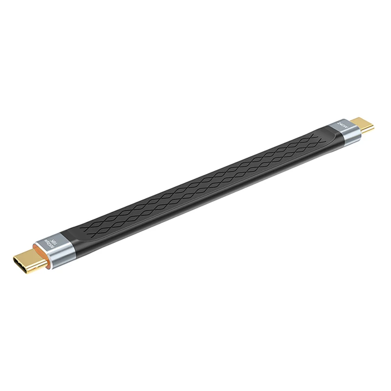 Cable corto USB C a USB C de 240W y 40GB, Cable de carga rápida tipo C, transferencia de datos de 40Gbps, Cable de extensión de carga de datos plano de 16K