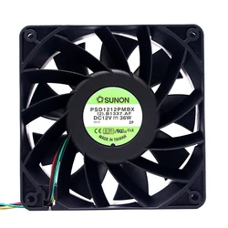 Sunon PSD1212PMBX Ventilador PWM 120mm 6000RPM 12V 36W 4 Cables