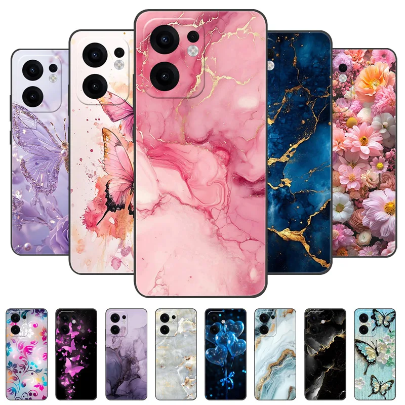 Para Oppo Reno13 F 5G funda trasera de silicona mate suave de mármol para Oppo Reno 13 FS 13FS F S 4G 5G carcasa de teléfono de cobertura completa