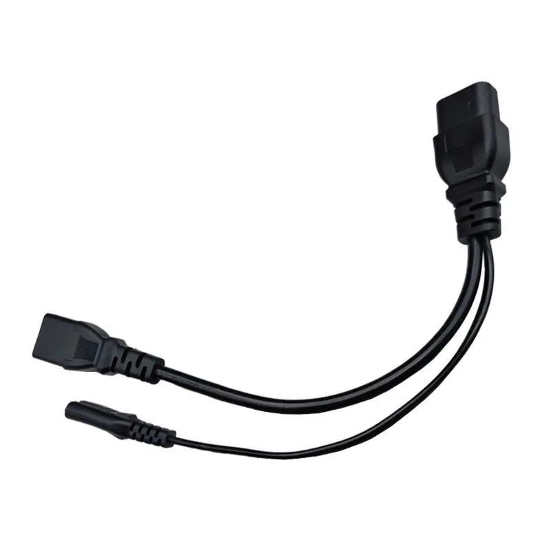 Cable de alimentación divisor Y de 30cm/0,3m IEC320 C14 a C13 + C5, Cable de alimentación hembra, adaptador de corriente CA para Monitor de PC, escáner, impresora, etc. - imagen 4