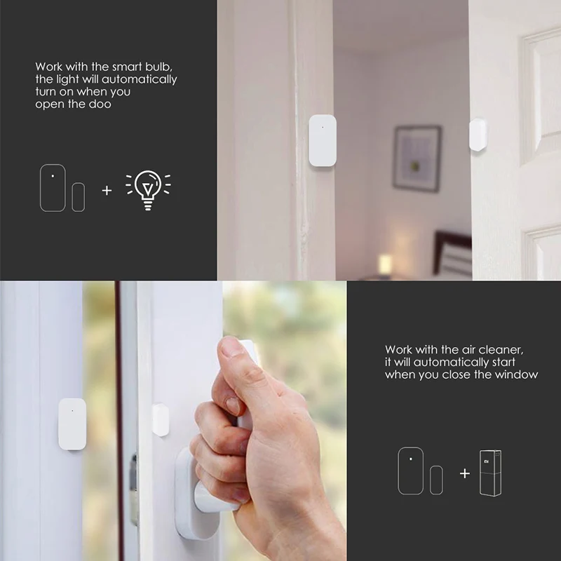 Aqara-Sensor de puerta y ventana Original Zigbee, conexión inalámbrica, Mini Sensor de puerta inteligente, funciona con la aplicación Mi Home para Xiaomi HomeKit - imagen 3