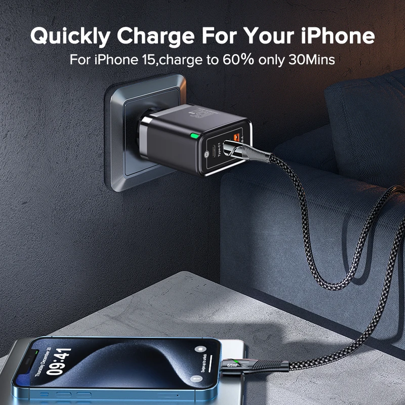 QOOVI Cargador USB-C 65W PD – Carga Rápida para Portátil y Móvil - imagen 3