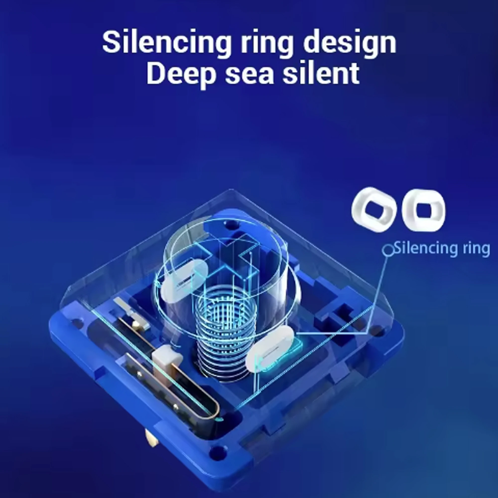 Kailh Deep Sea-interruptor de teclado silencioso de perfil bajo, interruptor de teclado mecánico para aterrizaje de ballena de isla de aguas profundas, MINI 1353Hitbox - imagen 4