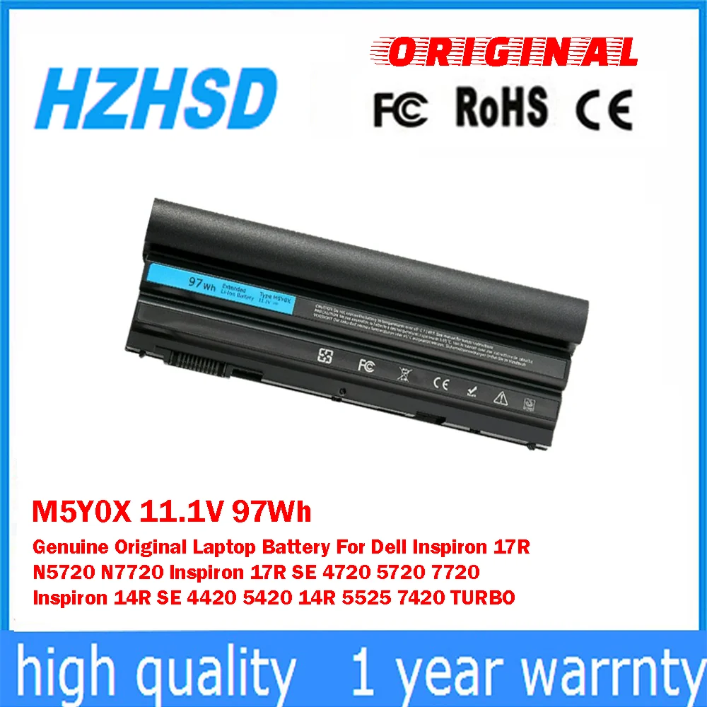 M5Y0X 11,1 V 97Wh batería Original y genuina para ordenador portátil Dell Inspiron 17R N5720 N7720 Inspiron 17R SE 4720 5720 7720 Inspiron 14R