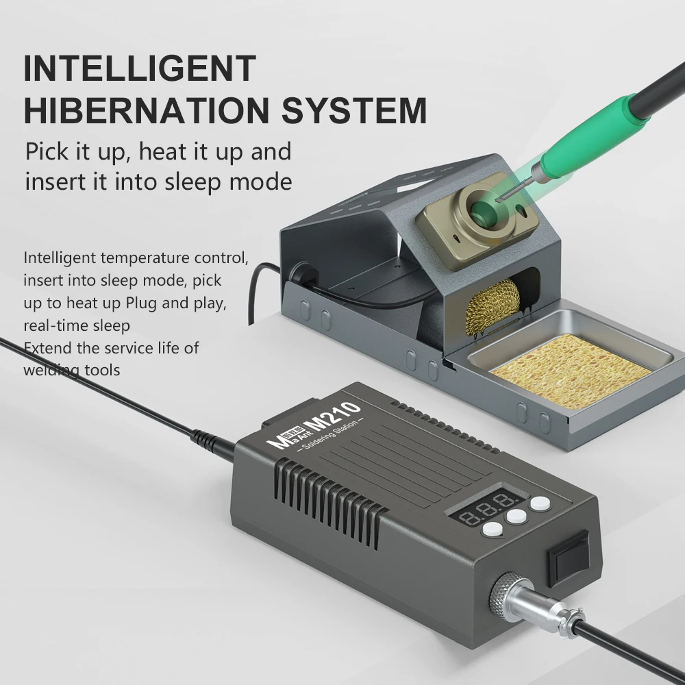 MaAnt M210 Estación de soldadura LED Ajuste digital Auto Sleep 1s-2s Calentamiento rápido JBC 210 Micro herramientas de soldadura de reparación electrónica - imagen 2