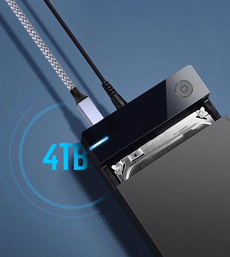 Trenza de nailon 0,5 M/1M/2M/3M/5M USB 3,0 TYPE-C Cable de datos de impresora USB-A a USB-B Cable para disco duro HDD portátil HP Scanner - imagen 4