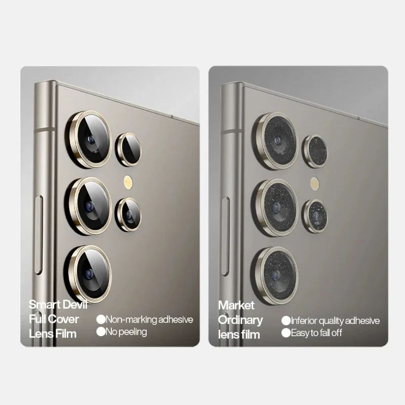 Película de lente de cámara para Samsung Galaxy S25 Ultra S24 S23 UItra Plus, Protector de lente antiarañazos de cobertura completa de vidrio templado - imagen 5