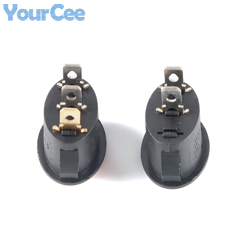 5 uds KCD1 interruptor basculante ovalado 3/2Pin 10A interruptor de alimentación 6A 250V 10A 125V ON-OFF-ON interruptor en forma de barco elíptico rojo 4P redondo 20A - imagen 2