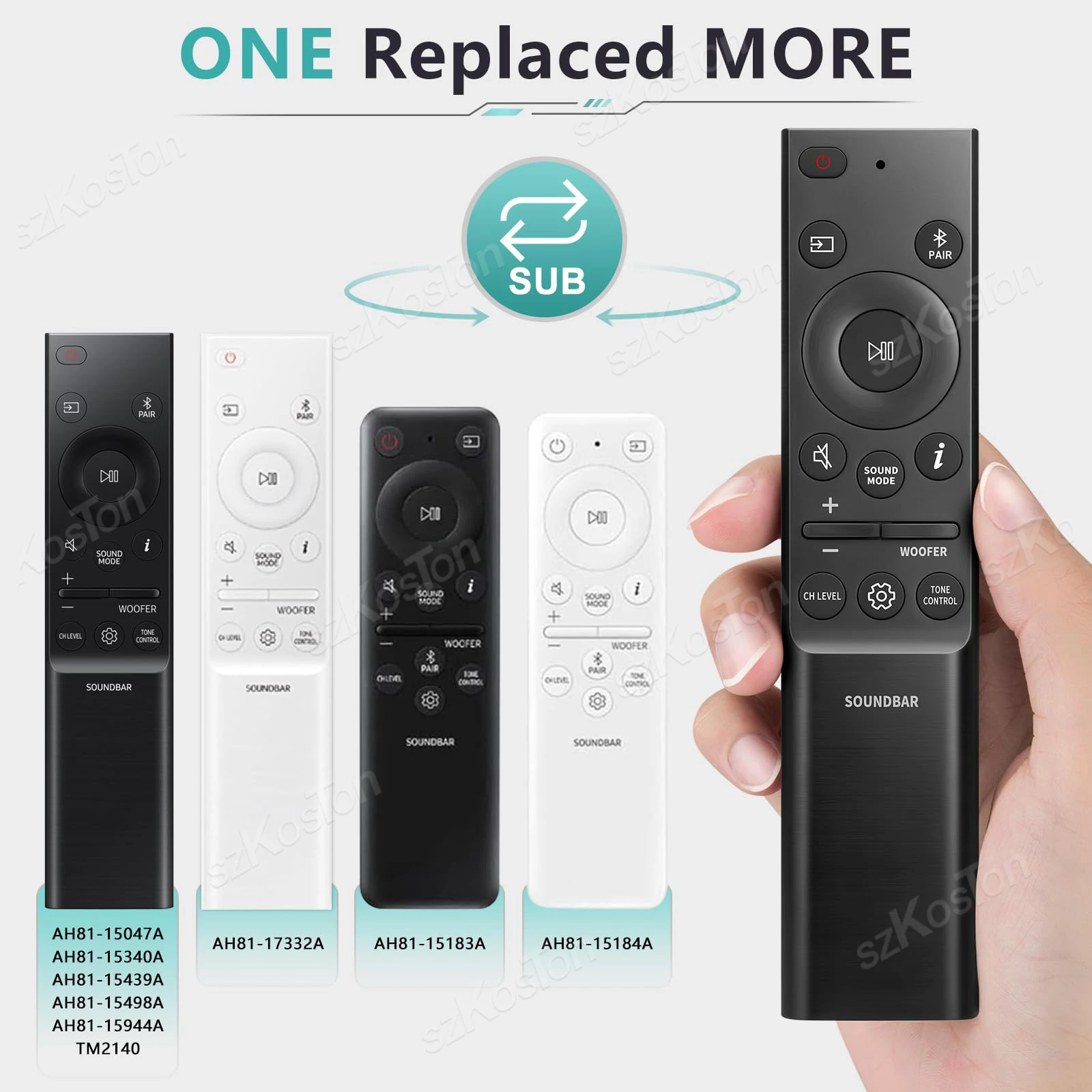 Barra de sonido remota para Samsung, sistema de altavoces, reemplazo de sonido envolvente, Control remoto para Samsung Audio Home Theater - imagen 3