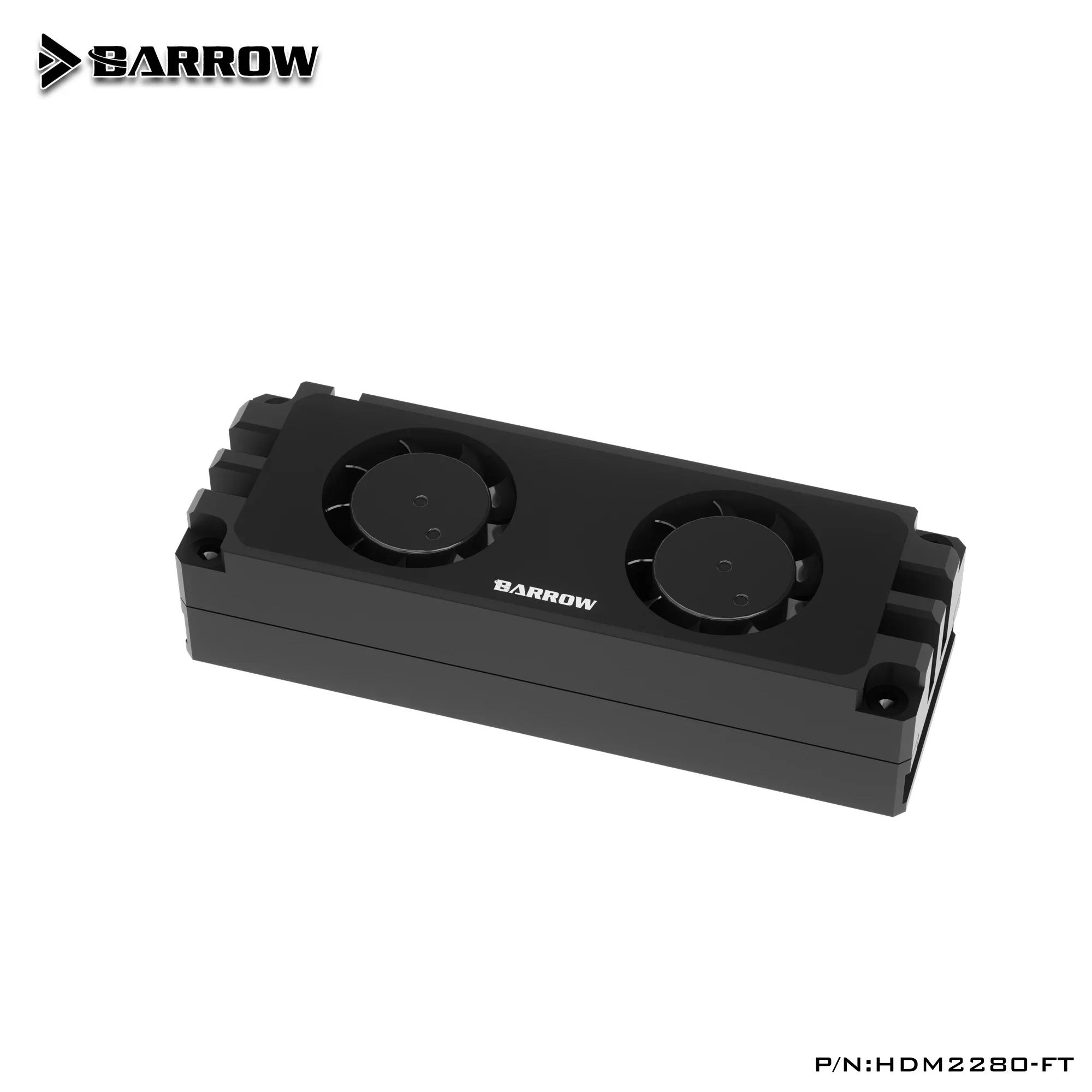 Barrow-enfriador de disco duro de estado sólido M.2, disipador térmico de ventilador turbo doble, Compatible con PCIE SATA 22110 2280 HDM2280-FT - imagen 5